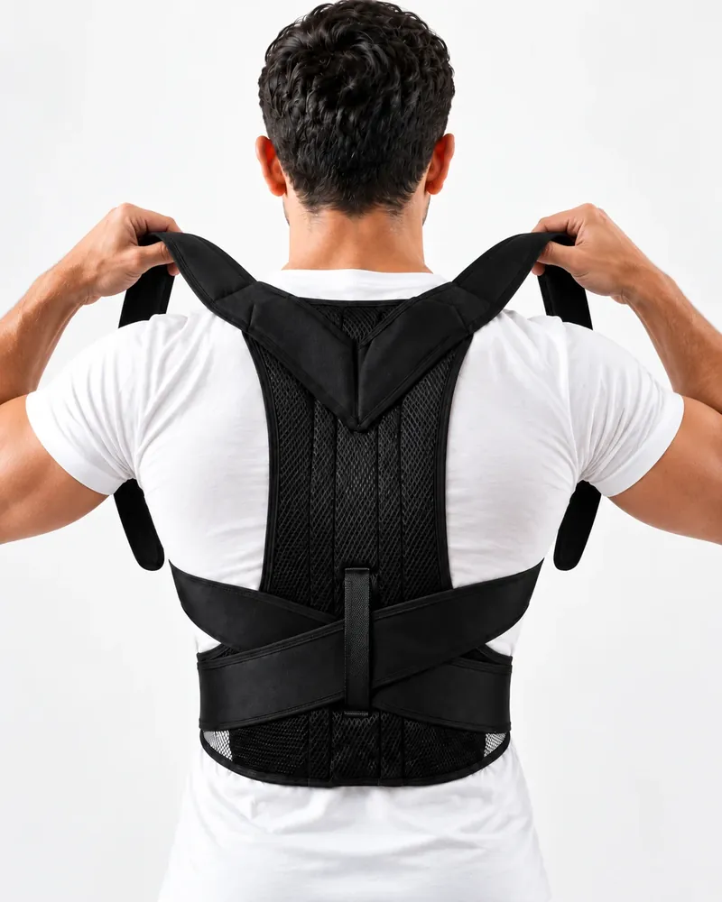 Étape 1 : enfiler correctement le Medical Back Support.